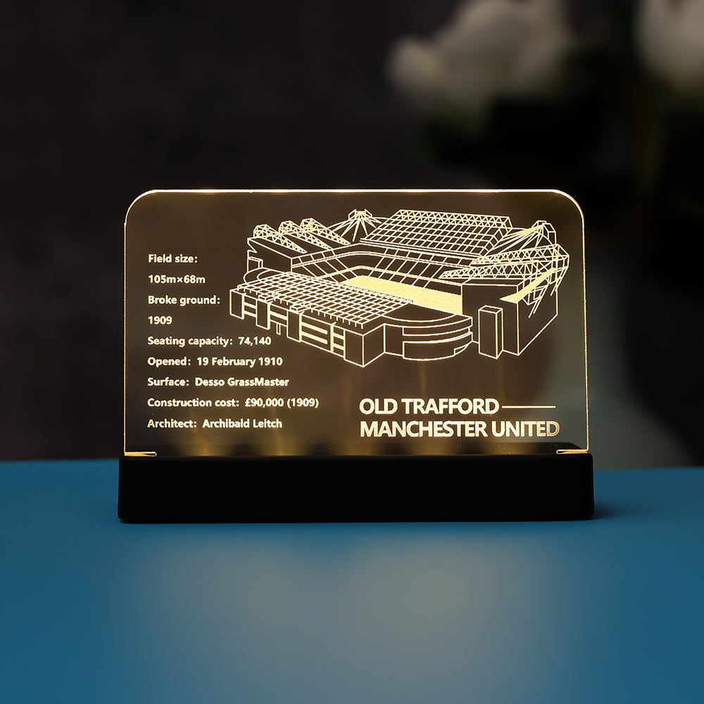 LEGO Acrylic Display Nameplate for Old Trafford Manchester