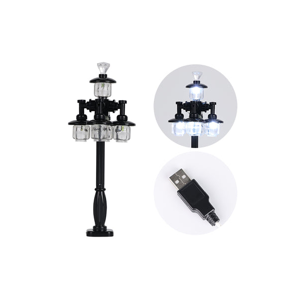 5 heads lamp post 1 in 1 USB